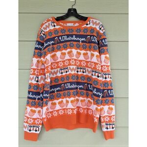 Whataburger Fast Food Fries Ugly Christmas Holiday Crewneck Sweater Adult XL